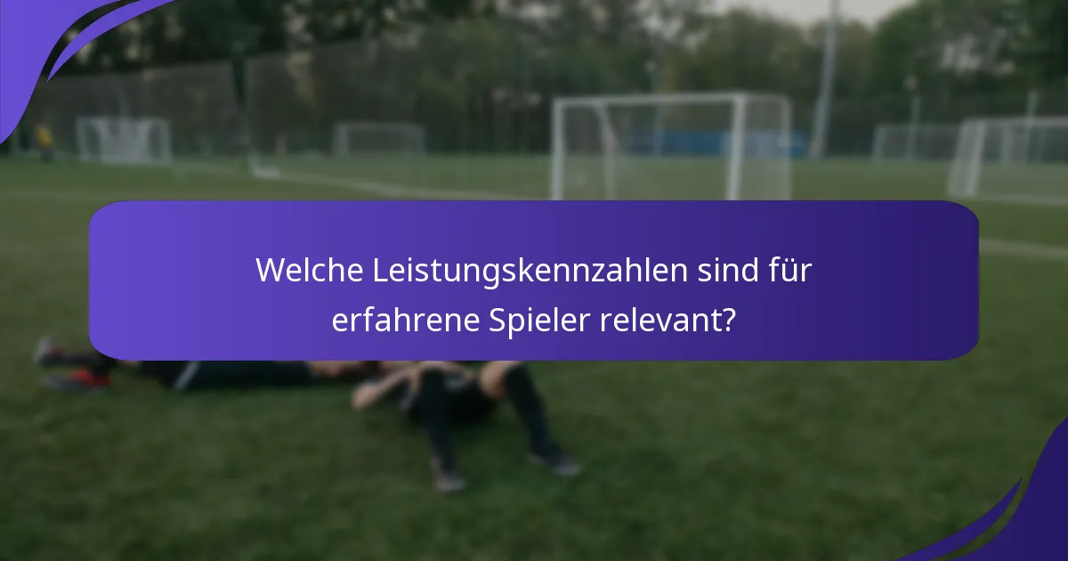 Welche Leistungskennzahlen sind für erfahrene Spieler relevant?