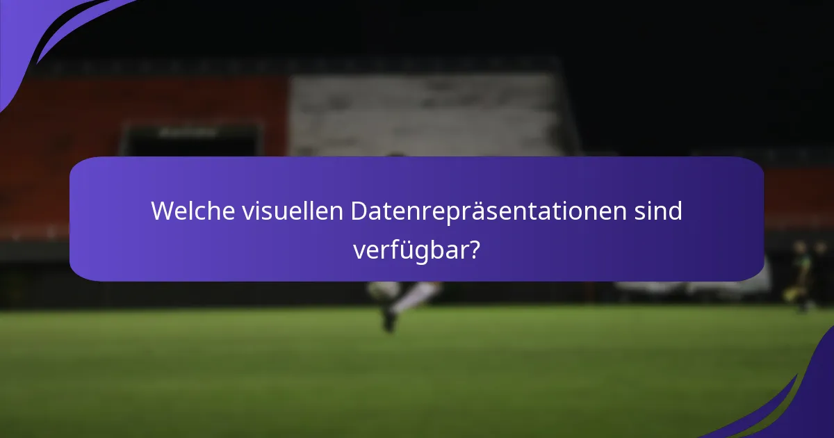 Welche visuellen Datenrepräsentationen sind verfügbar?