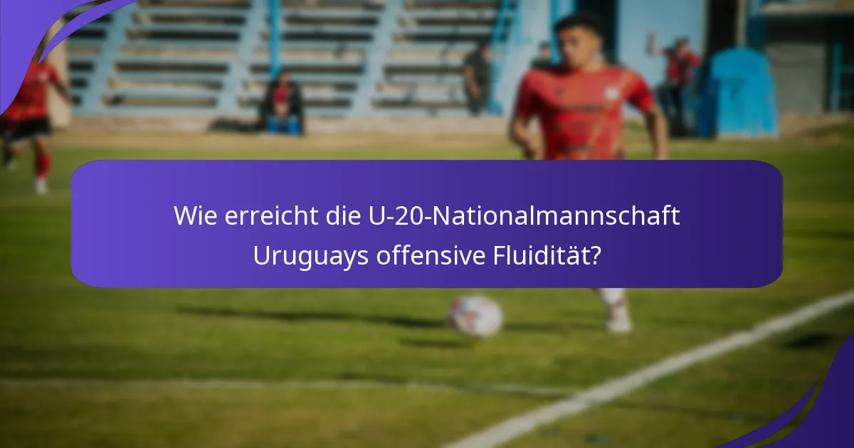 Wie erreicht die U-20-Nationalmannschaft Uruguays offensive Fluidität?